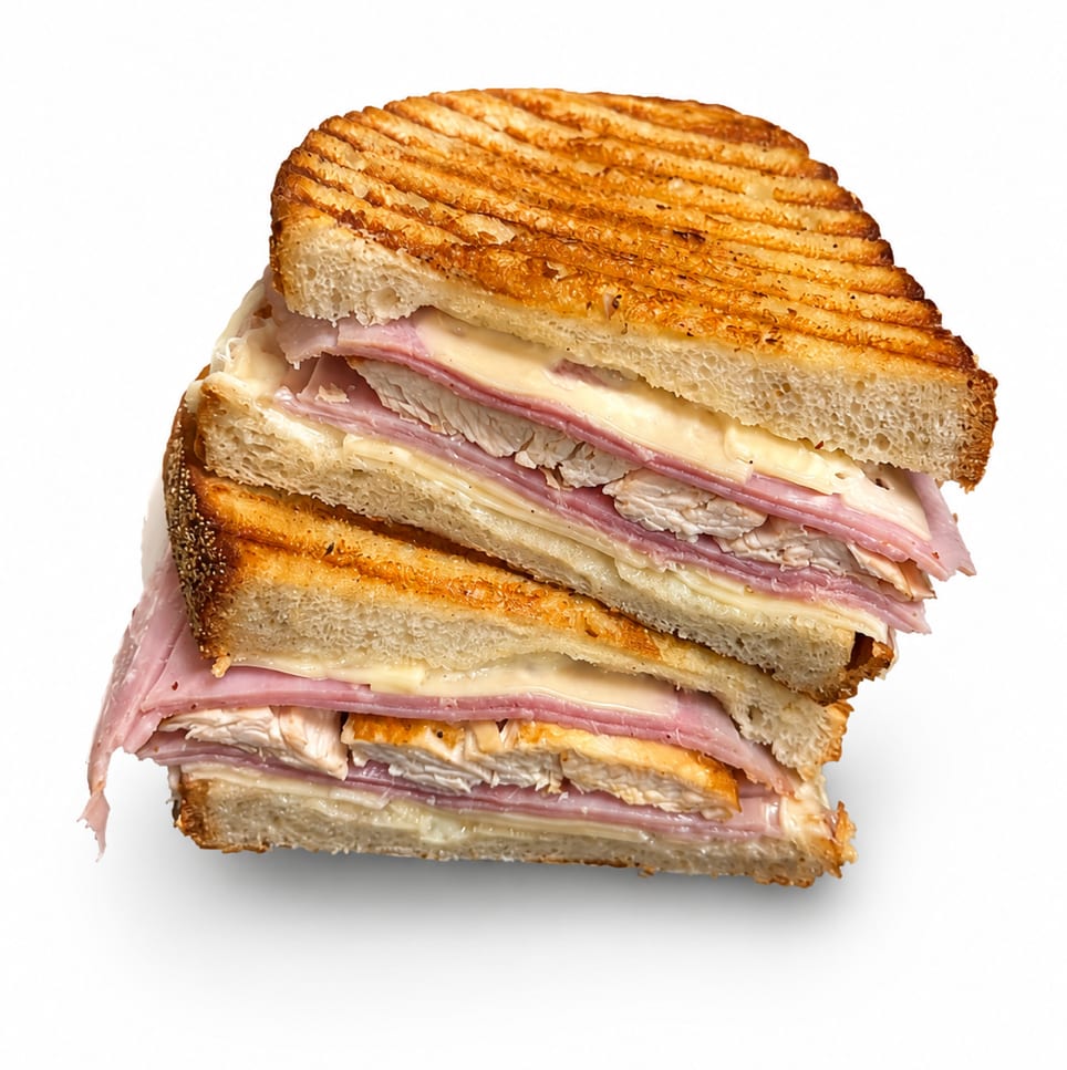 #207. Grilled Chicken, Ham & Swiss Cheese Panini.