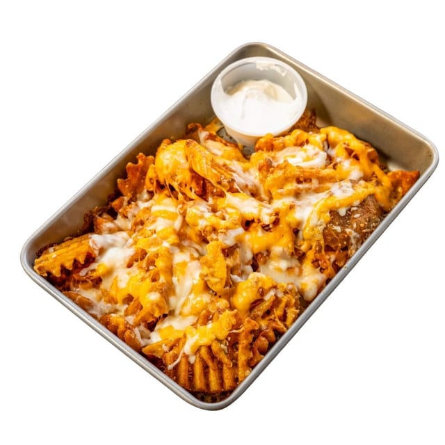 Three Cheese Waffle Fries.