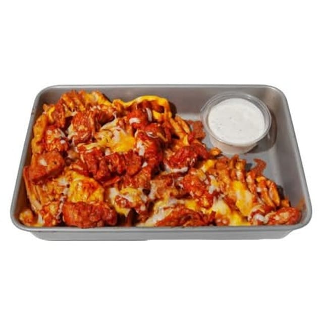 Buffalo Chicken Waffle Fries.