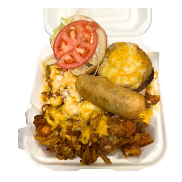 Patriots Burger Meal Special.