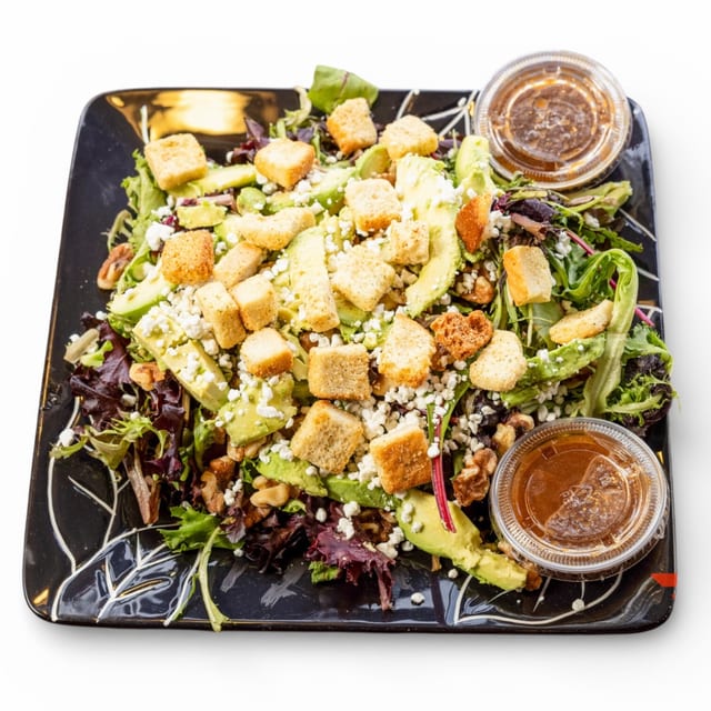 113. Mesclun Mix with Walnuts and Goat Cheese.